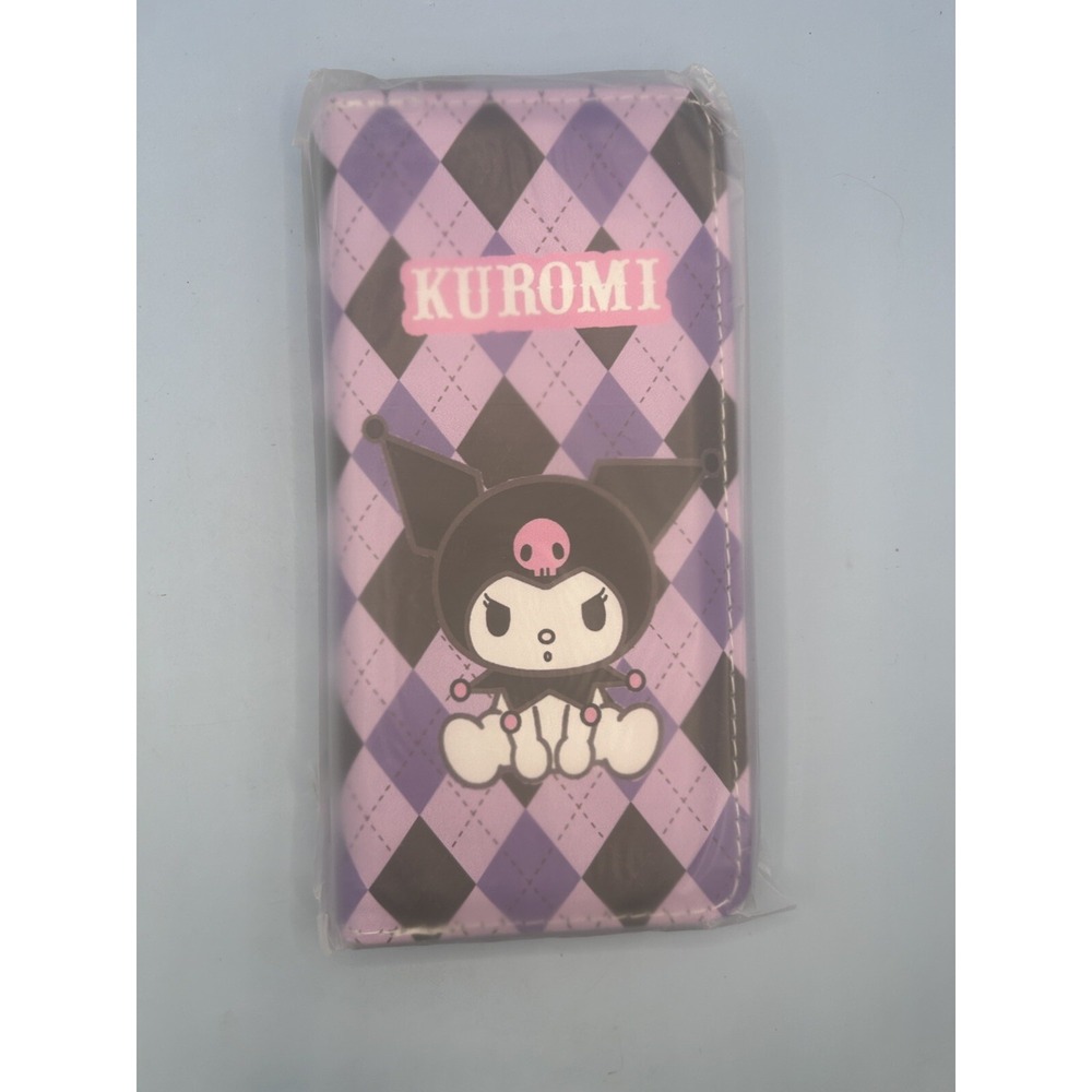 NIP Sanrio Kuromi Zip Wallet -Purple Plaid